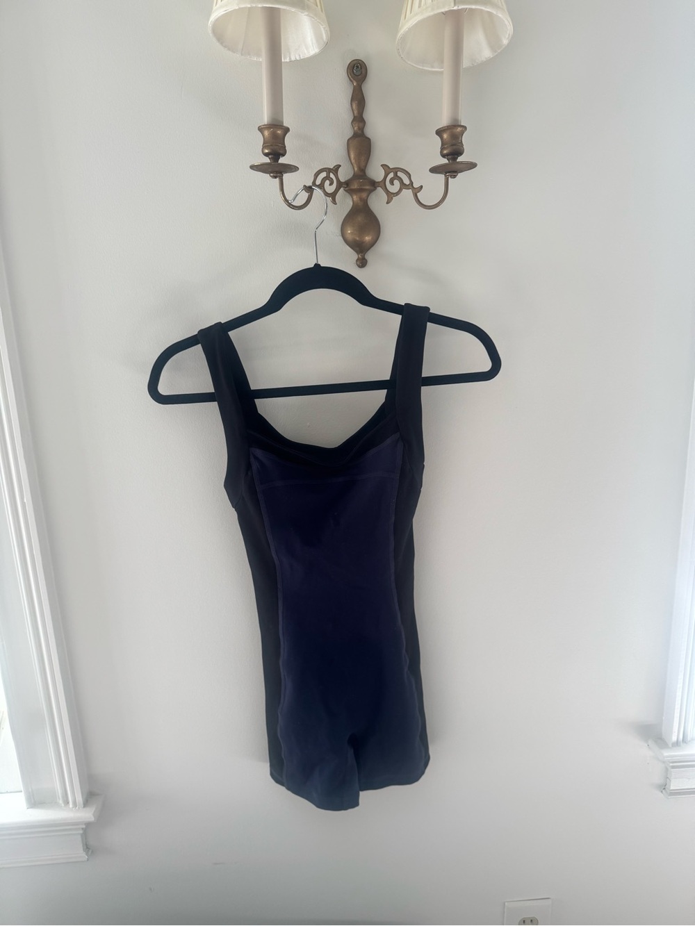 Form two-toned athletic onesie One-Piece Leotard with Tank Straps
